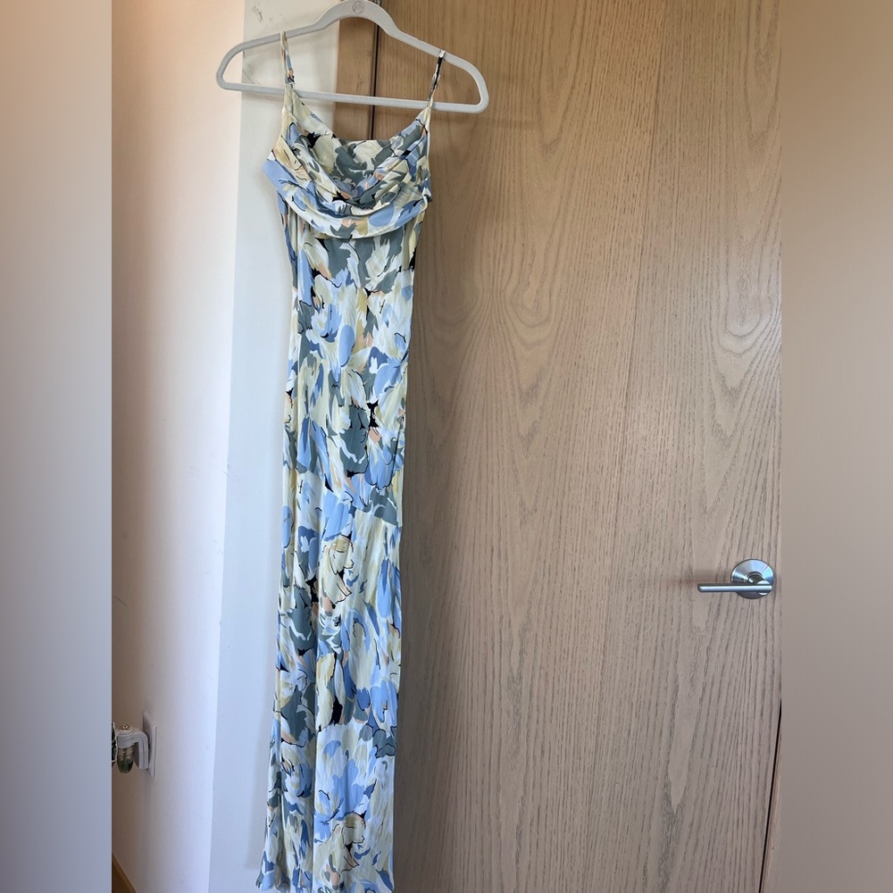 Pink Diamond Multi-color Floral Strapless Maxi Dress